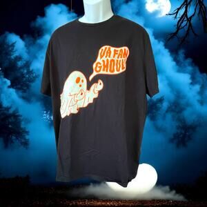 Halloween Glow In The Dark Va Fan Ghoul Italian Ghost T-Shirt Size XXL Black